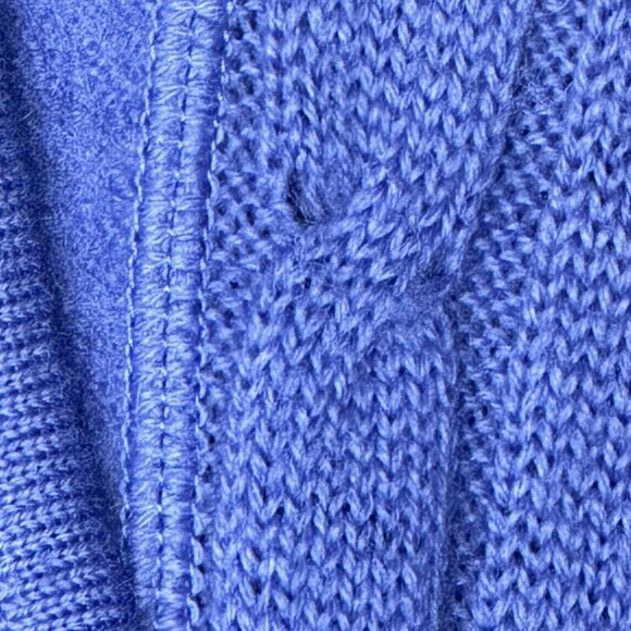 Tabi Womens Cardigan Sweater 100% Wool Grandma Full Zip Long Sleeve Blue Large - Picture 7 of 10